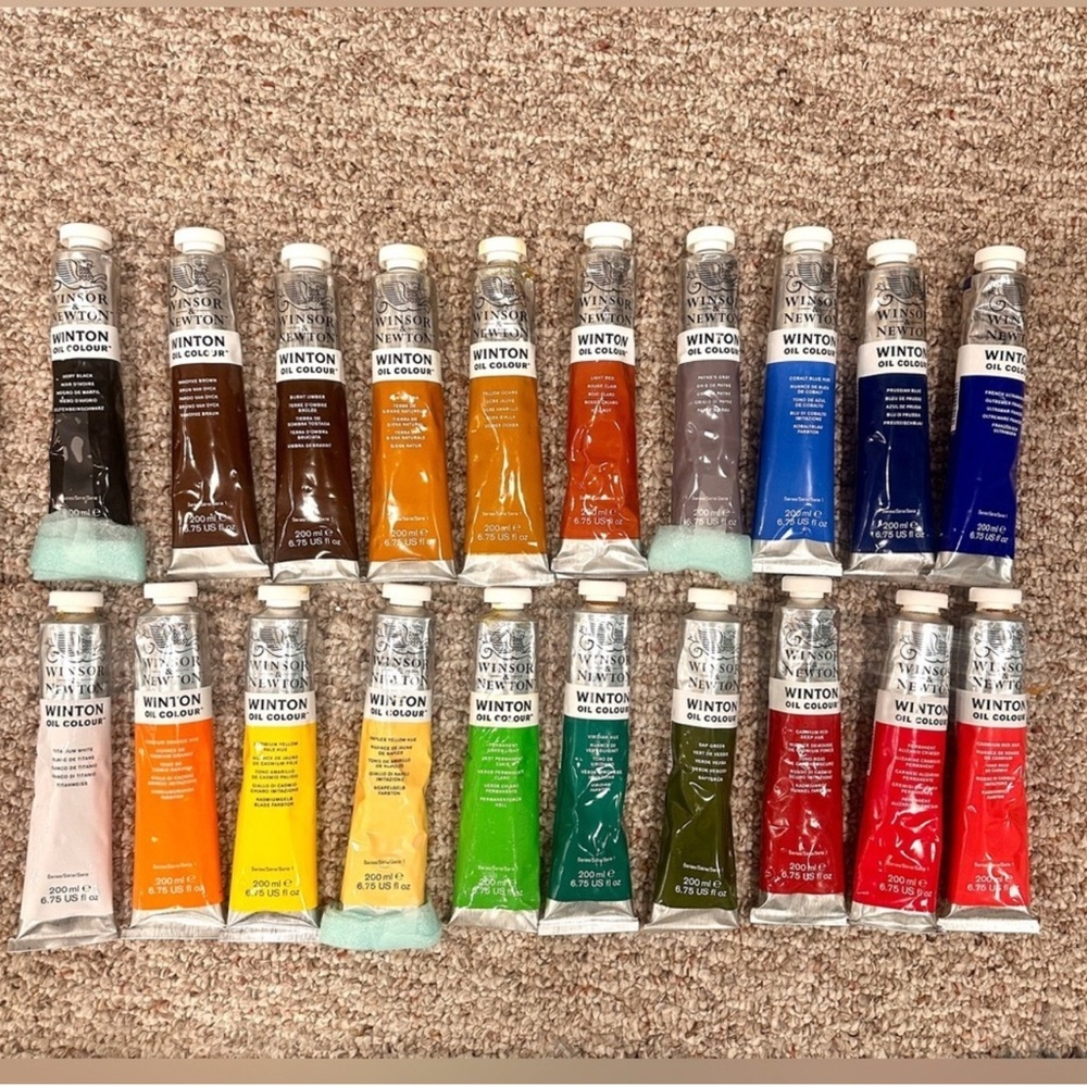 Lot of 20 Winsor & Newton Oil Paint Tubes- Bundle includes 20- 6.75 oz Tubes NEW - Picture 2 of 11